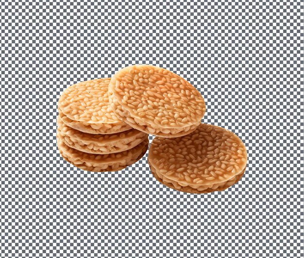 So yummy brown rice cakes isolated on transparent background