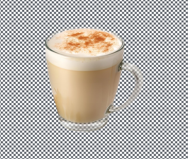 PSD so yummy eggnog latte isolated on transparent background