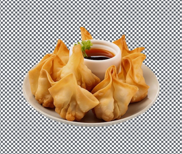 PSD così squisito wonton fritto isolato su sfondo trasparente