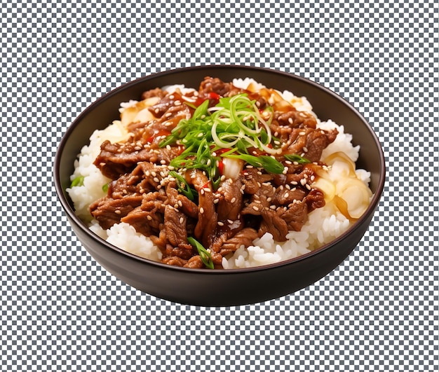 So yummy gyudon a japanese isolated on transparent background