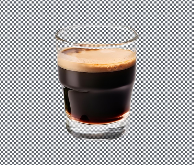 PSD so yummy hot black sambuca isolated on transparent background