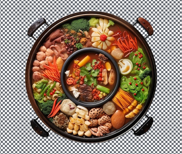 PSD so yummy hot pot isolated on transparent background