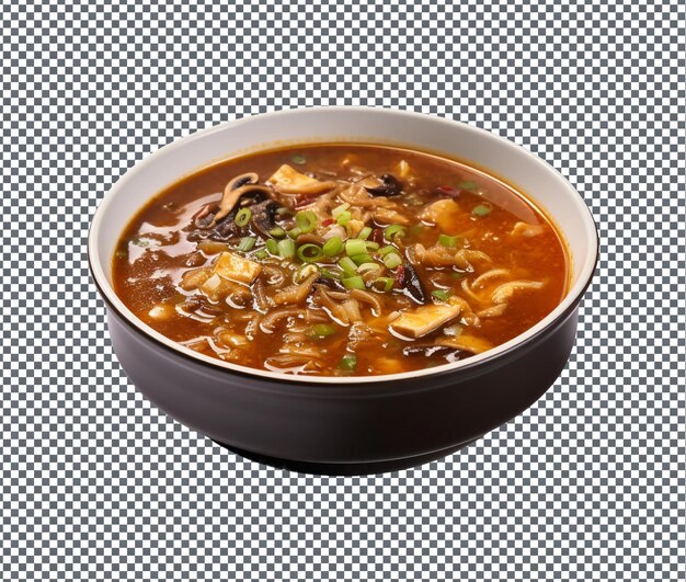 So yummy hot and sour soup isolated on transparent background