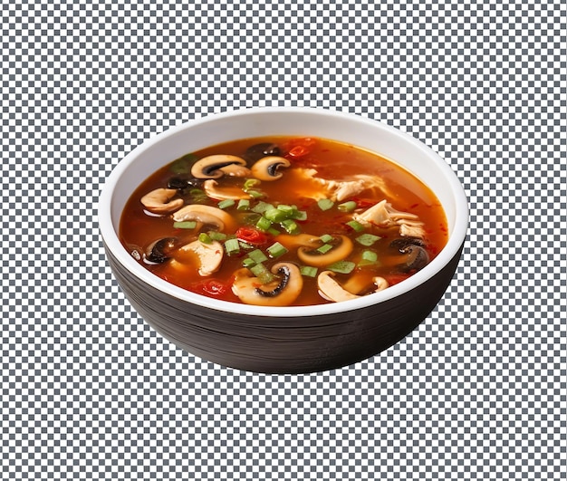 투명한 배경에 고립 된 맛있는 뜨거운 소프