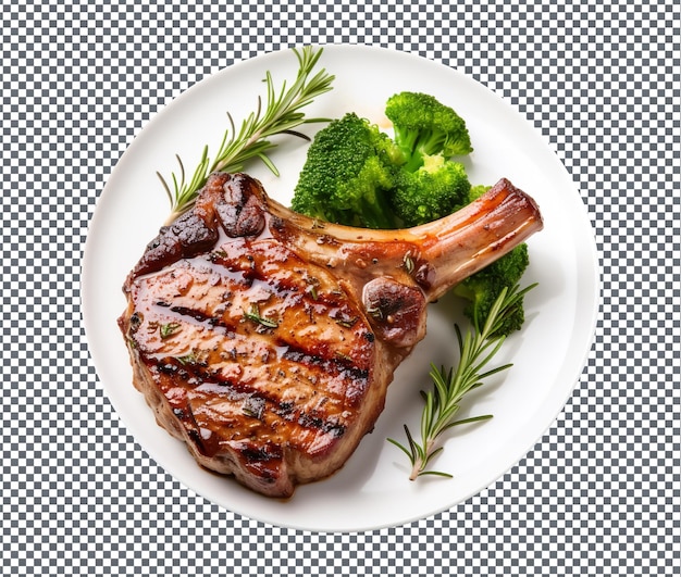 PSD so yummy lamb chops grilled isolated on transparent background