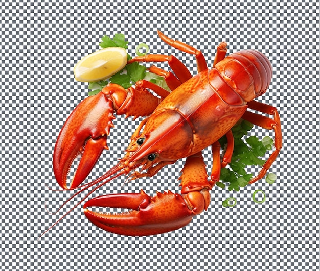 PSD soummy lobster isolato su uno sfondo trasparente