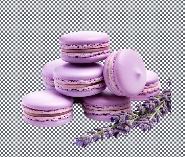 PSD so yummy macarons isolated on transparent background