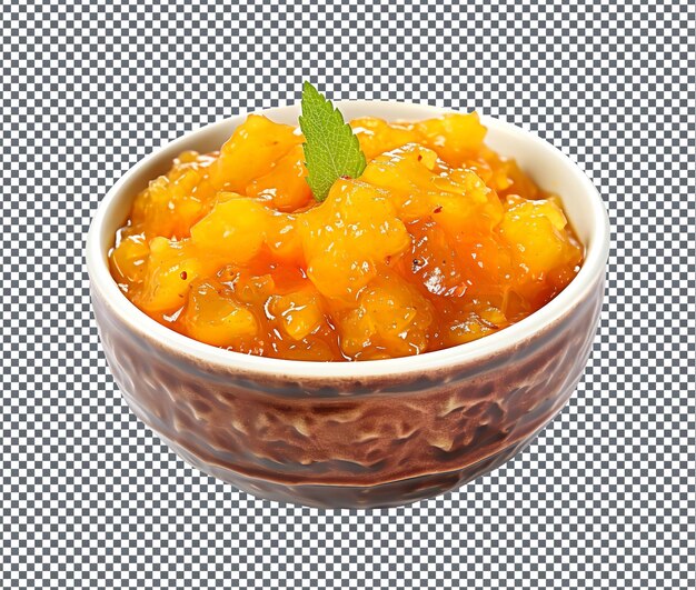 PSD so yummy mango chutney isolated on transparent background