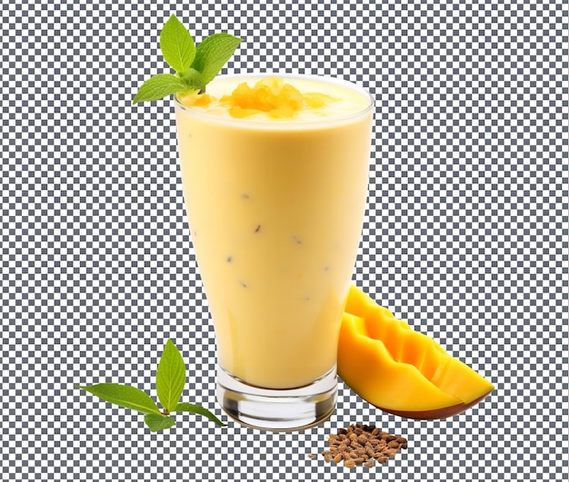 PSD so yummy mango drink isolated on transparent background