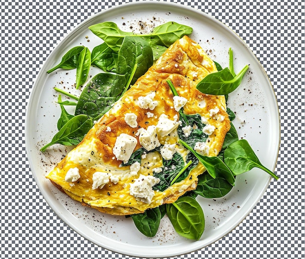 PSD so yummy omelette isolated on transparent background