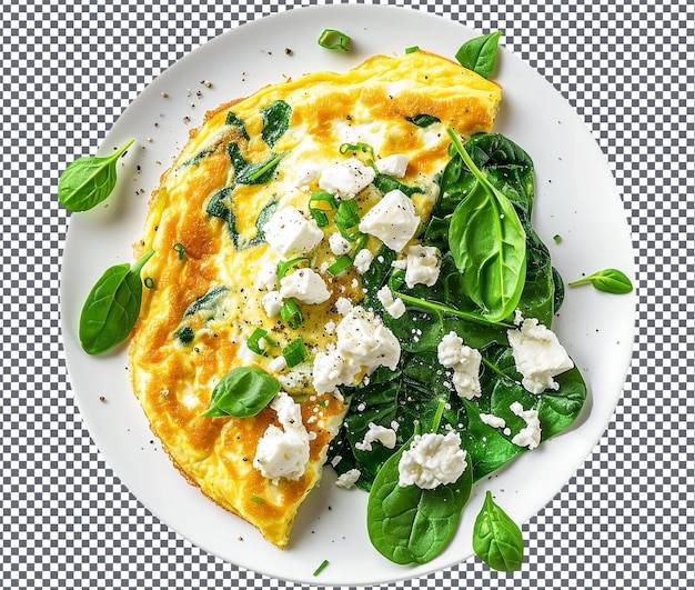 PSD so yummy omelette isolated on transparent background