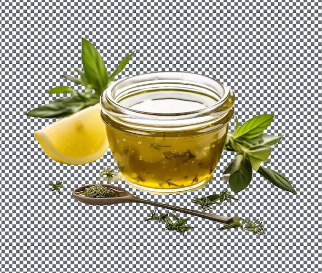 PSD so yummy outdoor herb infused vinaigrette isolated on transparent background