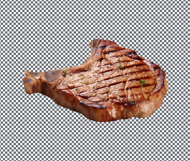 So yummy pork ribeye isolated on transparent background