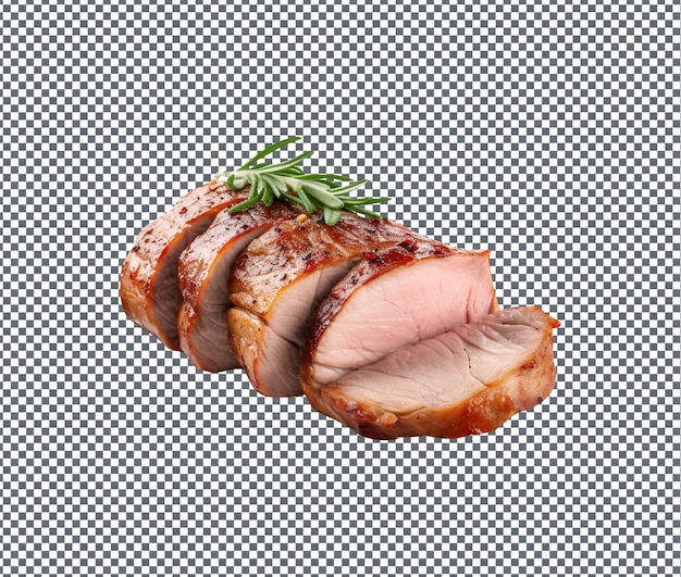 PSD so yummy pork tenderloin isolated on transparent background