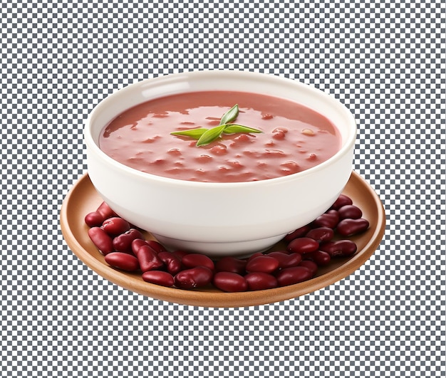 PSD so yummy red bean soup isolated on transparent background