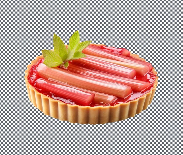 PSD soummy rhubarb tart изолирован на прозрачном фоне