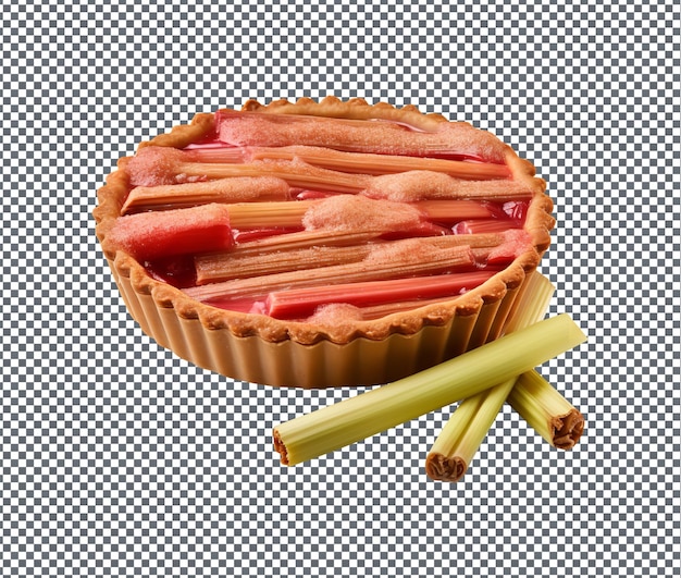 PSD so yummy rhubarb tart isolated on transparent background