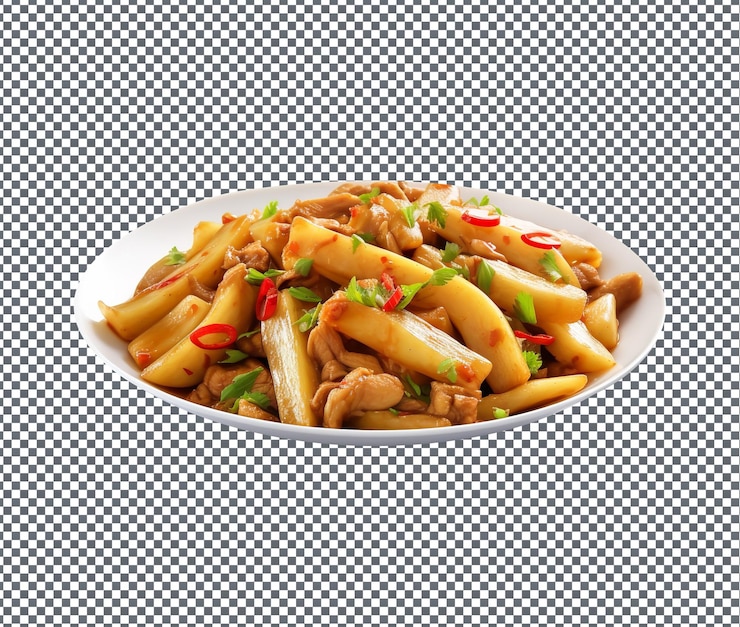 PSD 在透明的背景上隔離的美味的射擊炸