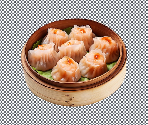 So yummy shrimp dumplings isolated on transparent background