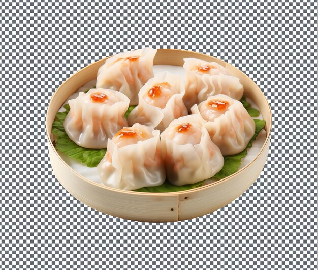 So yummy shrimp dumplings isolated on transparent background