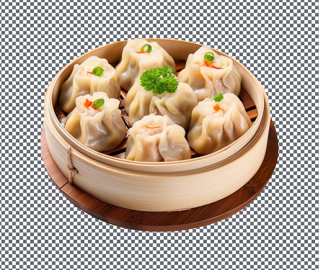 So yummy shumai steamed dumplings isolated on transparent background