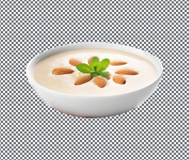 PSD so yummy sweet almond soup isolated on transparent background