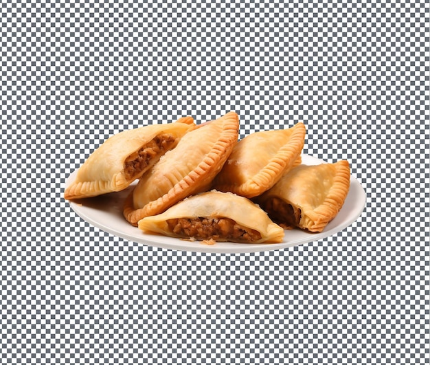 투명한 배경에 분리된 아주 맛있는 트리니다드 고기 요리