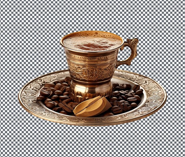 So yummy turkish coffee isolated on transparent background