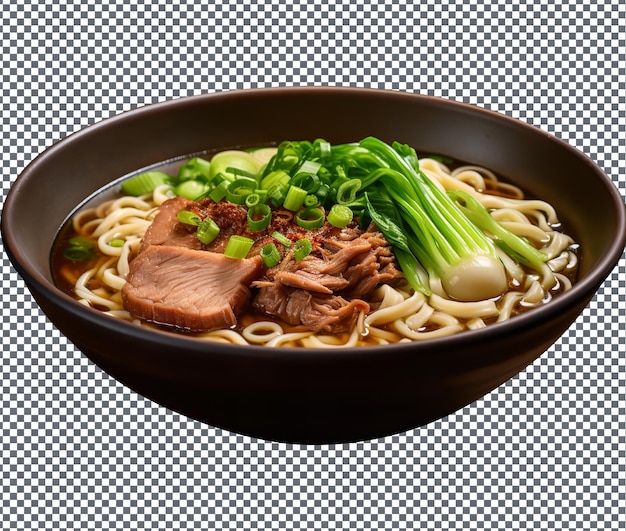 PSD so yummy udon noodles isolated on transparent background