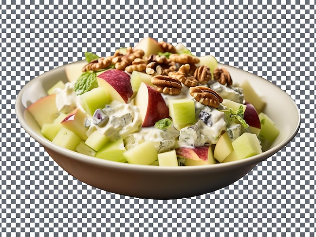 PSD so yummy waldorf salad isolated on transparent background