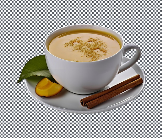 PSD soummy warm mango chai isolato su sfondo trasparente