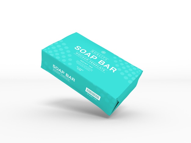 Soap bar box packaging mockup