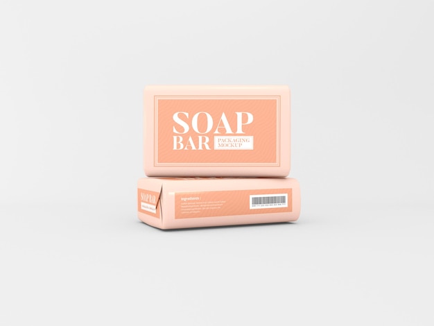 PSD soap bar packaging mockup