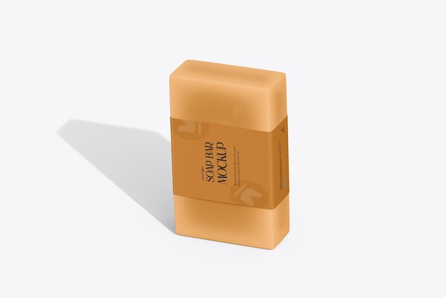 soap bar paper sleeve psd mockup design