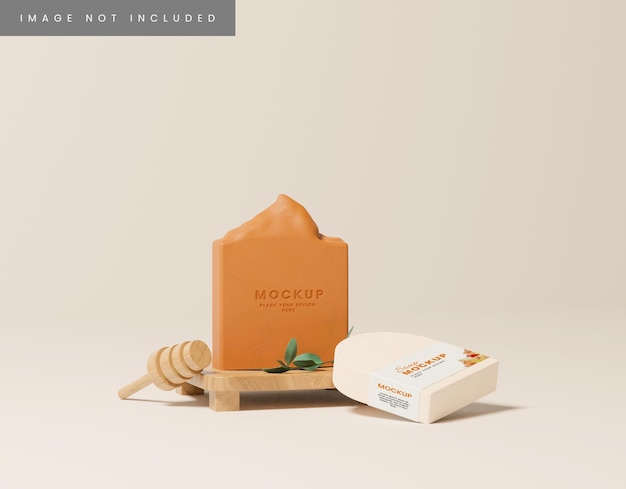 Mockup di etichetta con impresso il sapone