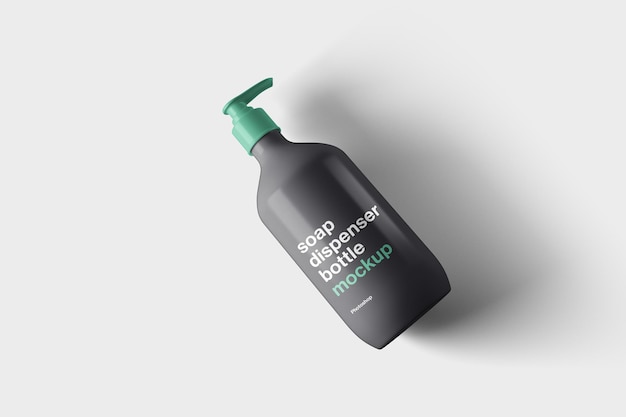 PSD soap dispenser bottle mockup top view