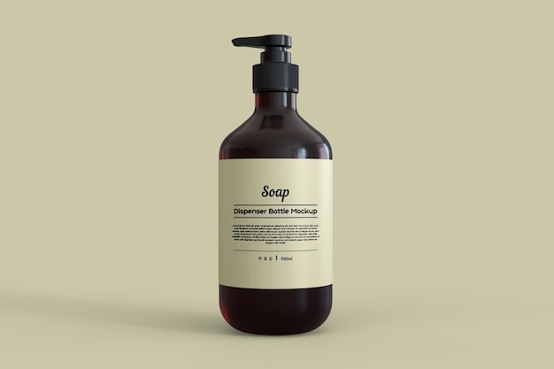 Soap dispenser bottle mockup