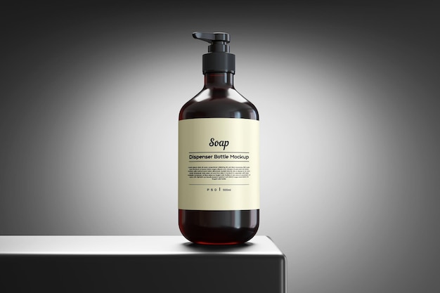 Soap dispenser bottle mockup