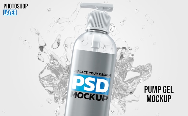 PSD soap pump bottle mockup