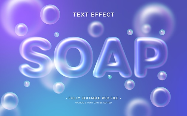 PSD soap text effect