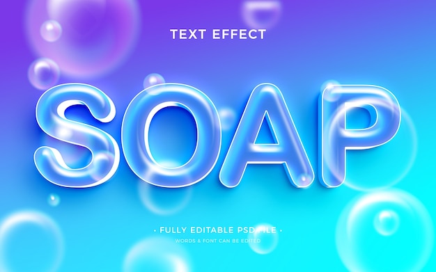 PSD soap text effect