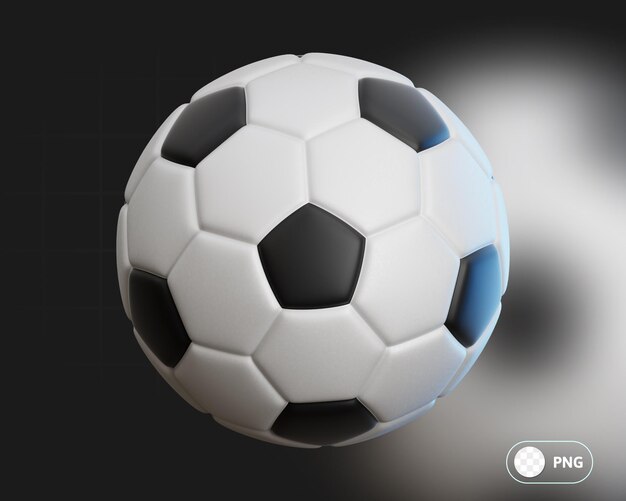 PSD soccer ball 3d illustration