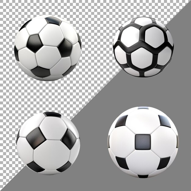 PSD soccer ball against transparent background ai generated