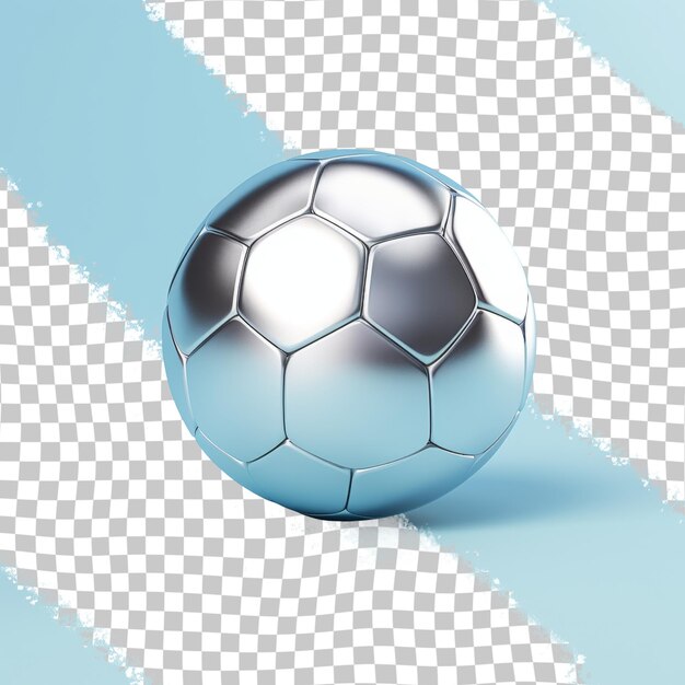 PSD a soccer ball is shown on a blue and white background