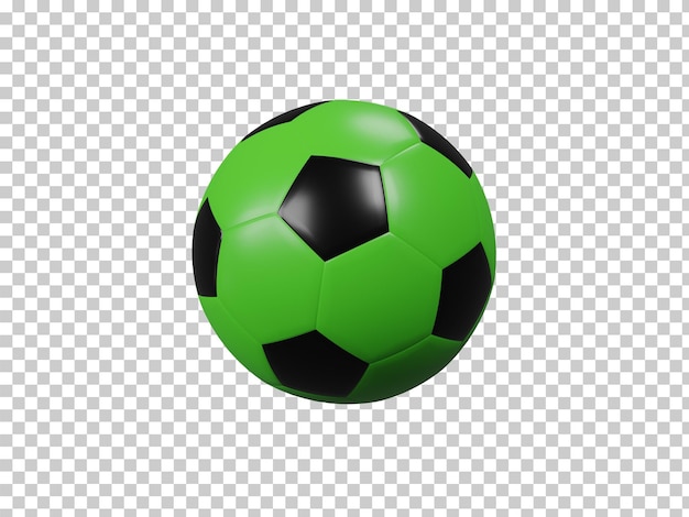 PSD soccer ball isolated 3d rendering
