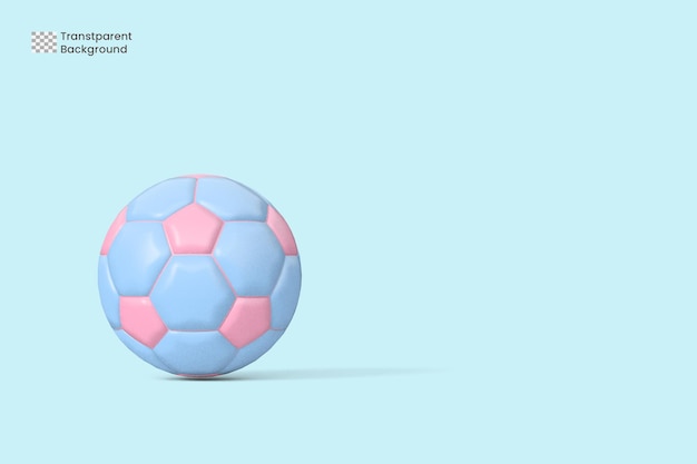 Soccer ball isolated 3d rendering