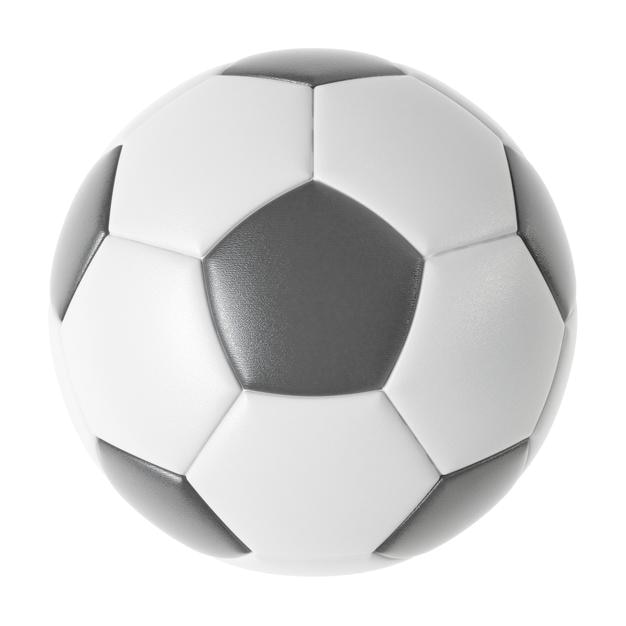 PSD soccer ball isolated transparent background 3d rendering