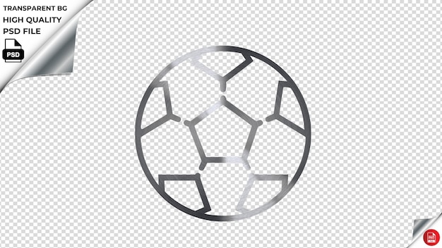 PSD soccer ball metalic gradient psd transparent