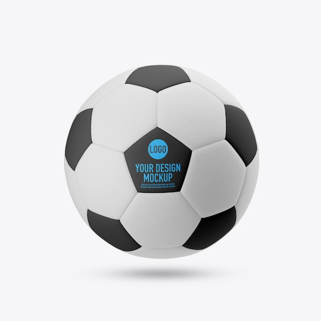 PSD mockup di pallone da calcio isolato