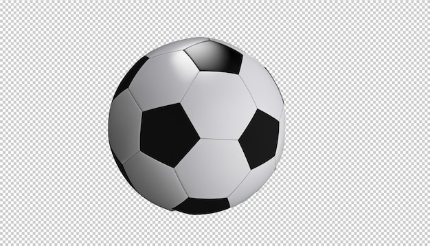 Soccer ball on transparent background